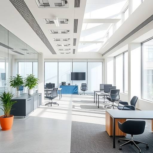 Foto dell'interno dell'ufficio moderno e accogliente di Soluzioni Illuminia a Milano