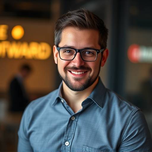 Ritratto di Davide Ferrari, CEO di TechForward, una startup innovativa.