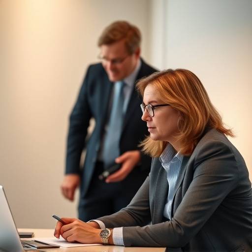 Un coach che guida un dirigente durante una sessione, focalizzandosi su obiettivi e strategie